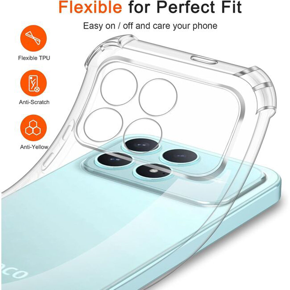 Futrola za Xiaomi Poco F8 Pro, Techsuit, Shockproof Clear, Prozirna
