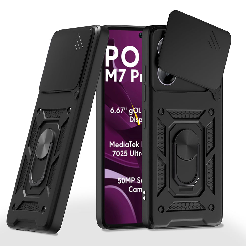 Maska za Xiaomi Poco M7 Pro 5G, Techsuit, CamShield, Crna