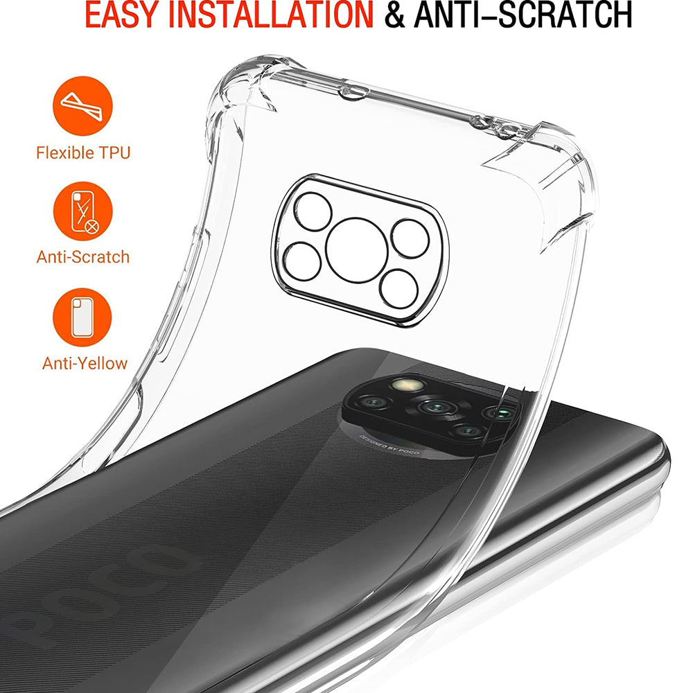 Maska za Xiaomi Poco X3 Pro / X3 NFC / X3, Techsuit, Otporna na udarce, Prozirna