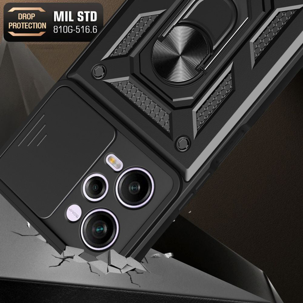 Maska za Xiaomi Poco X5 Pro / Redmi Note 12 Pro 5G, Techsuit, CamShield, Crna