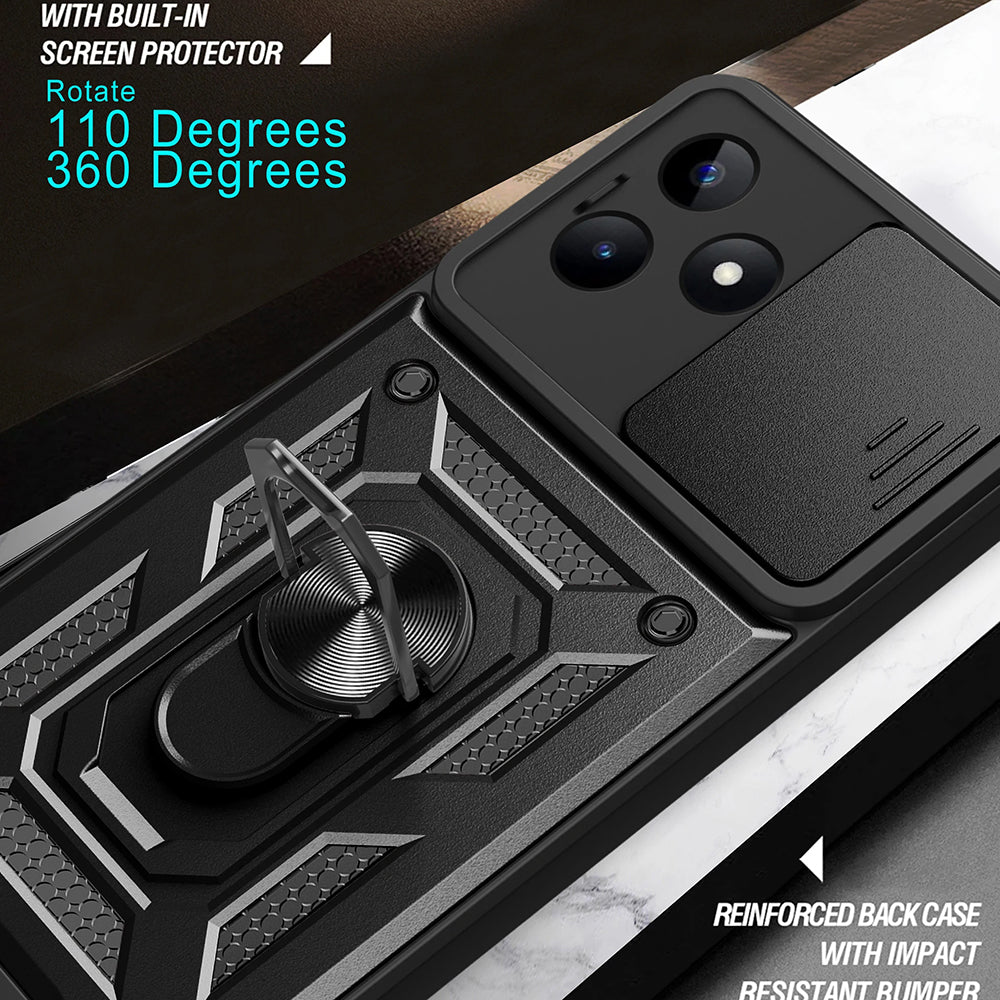 Maska za Xiaomi Poco X6 / Note 13 Pro 5G, Techsuit, CamShield, Crna