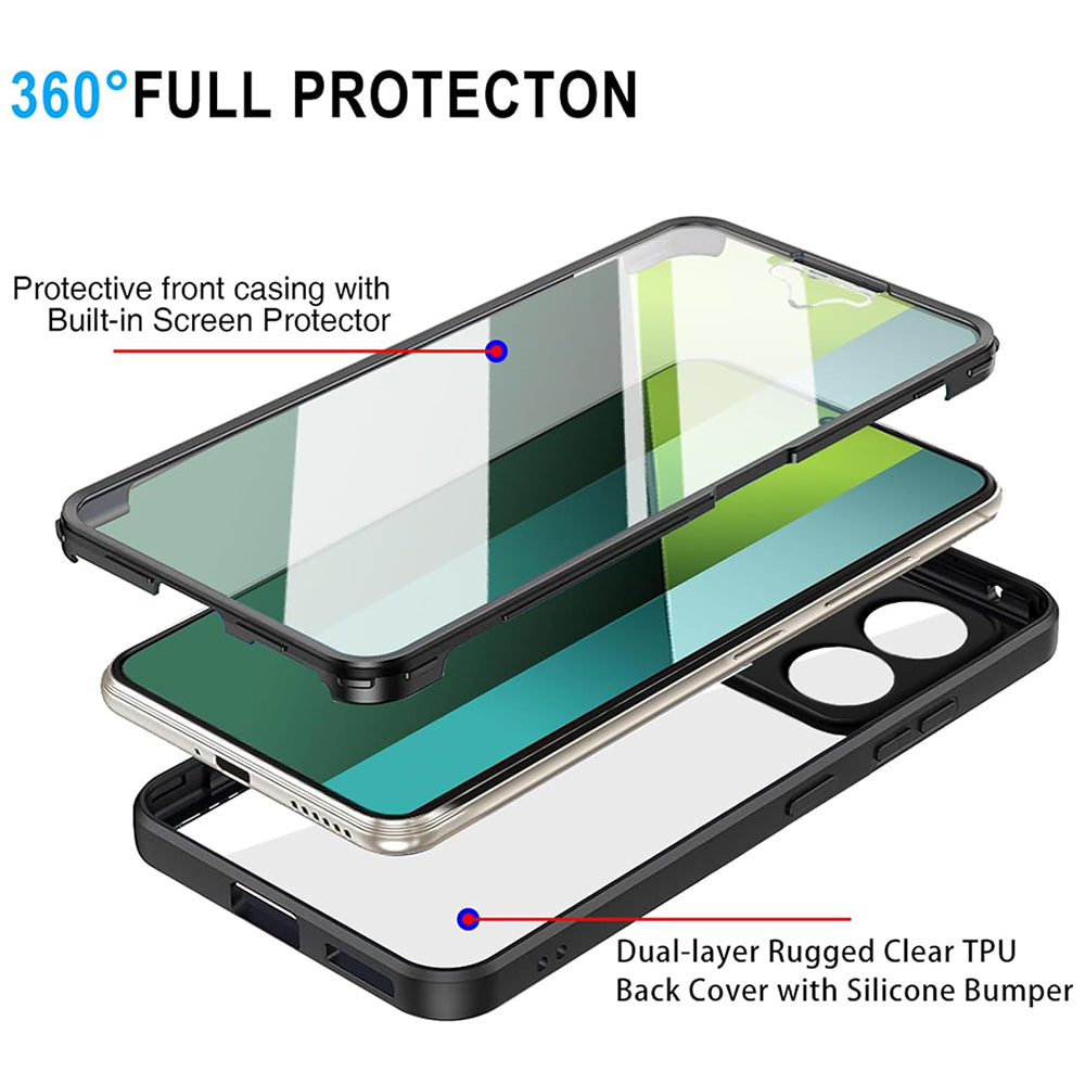 Maska za Xiaomi Poco X6 / Note 13 Pro 5G, Techsuit, ColorVerse 360, Crna