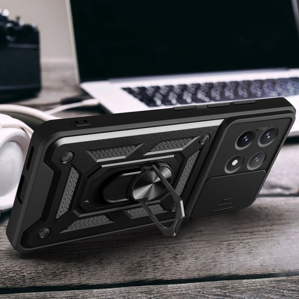 Maska za Xiaomi Poco X6 Pro, Techsuit, CamShield, Crna