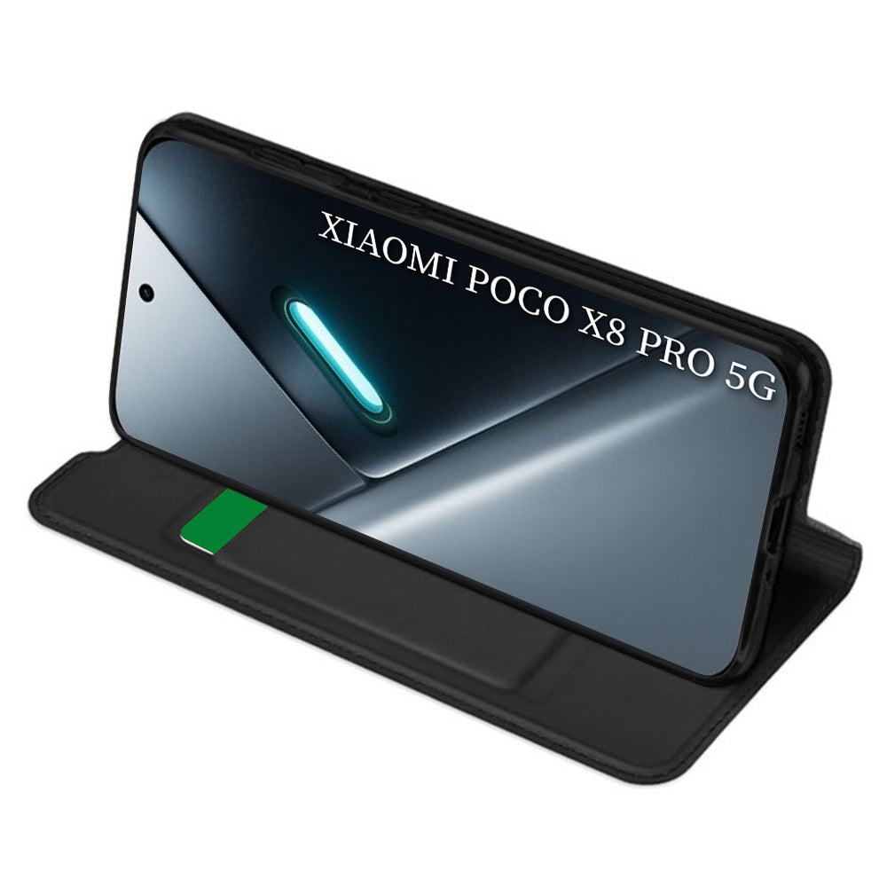 Futrola za Xiaomi Poco X8 Pro, Techsuit, Magskin Book, Crna