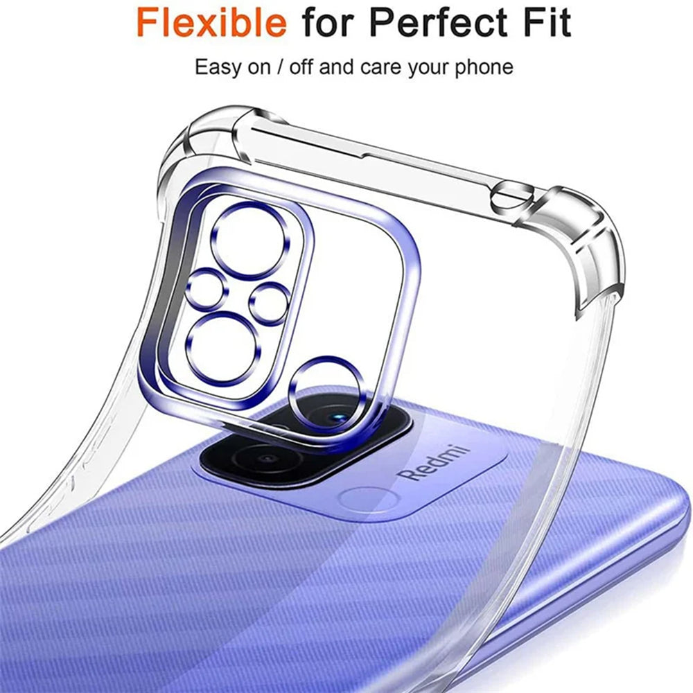 Maska za Xiaomi Redmi 12C, Techsuit, Shockproof Clear, Prozirna