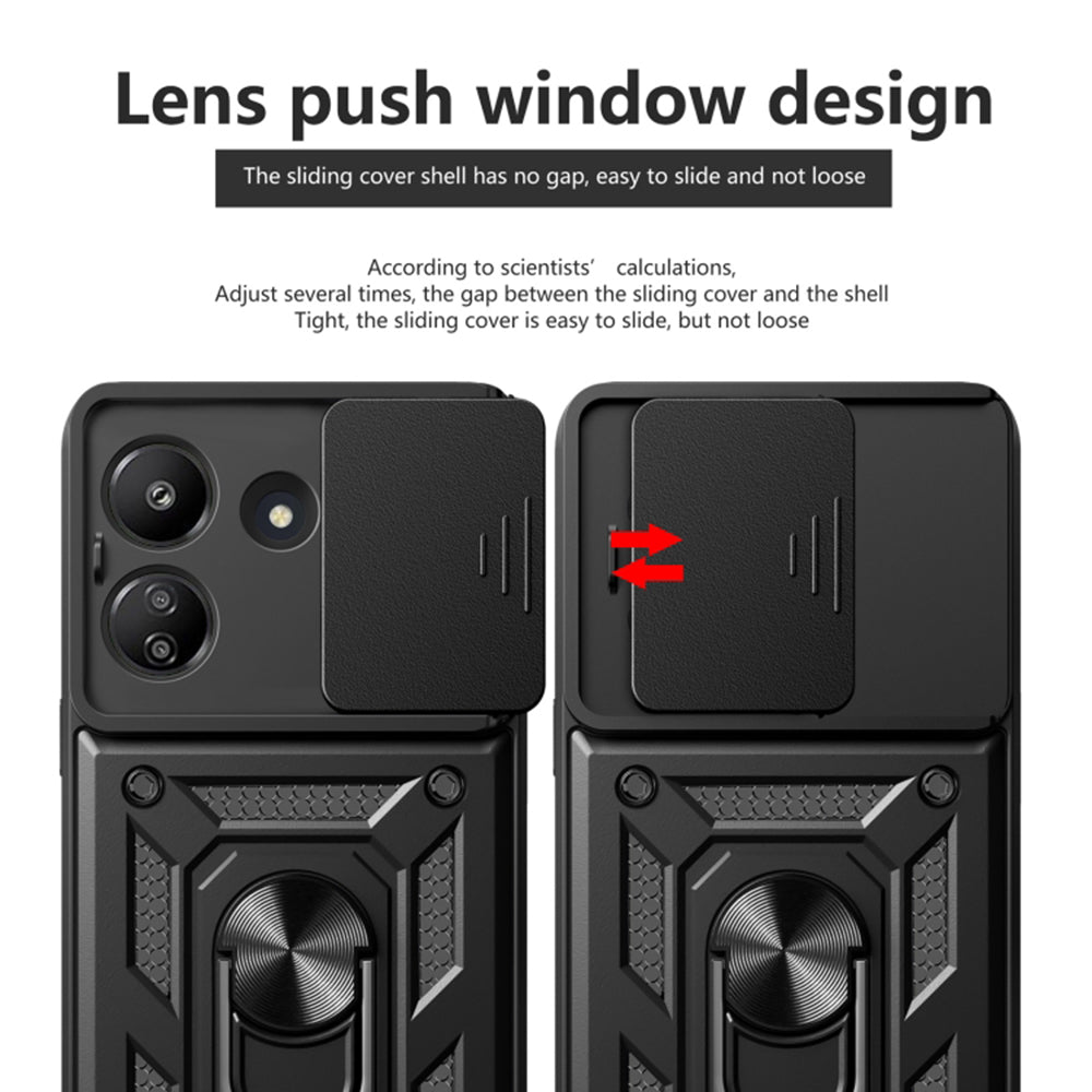Maska za Xiaomi Redmi 13C 5G, Techsuit, CamShield, Crna