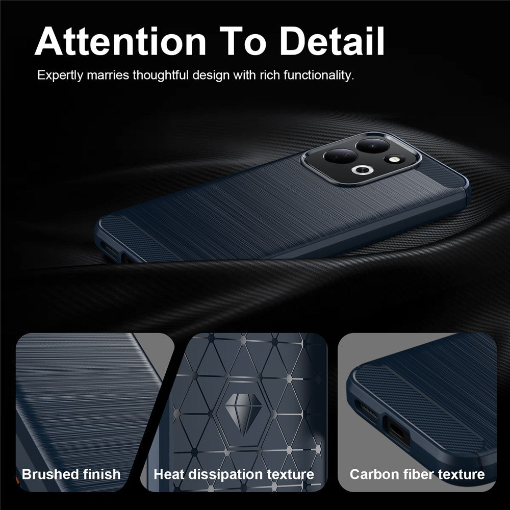 Maska za Xiaomi Redmi 17 5G / 17 4G, Techsuit, Karbon, Plava