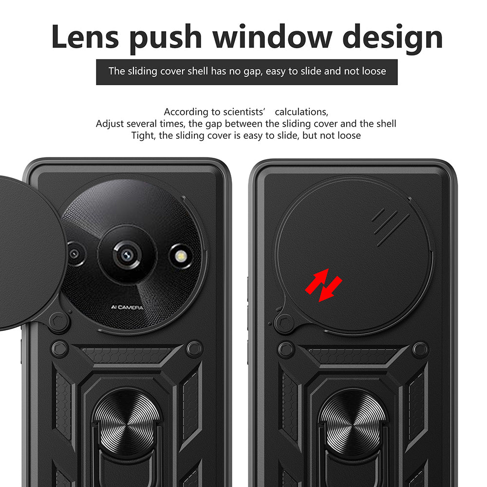 Maska za Xiaomi Redmi A3x / A3, Techsuit, CamShield, Crna
