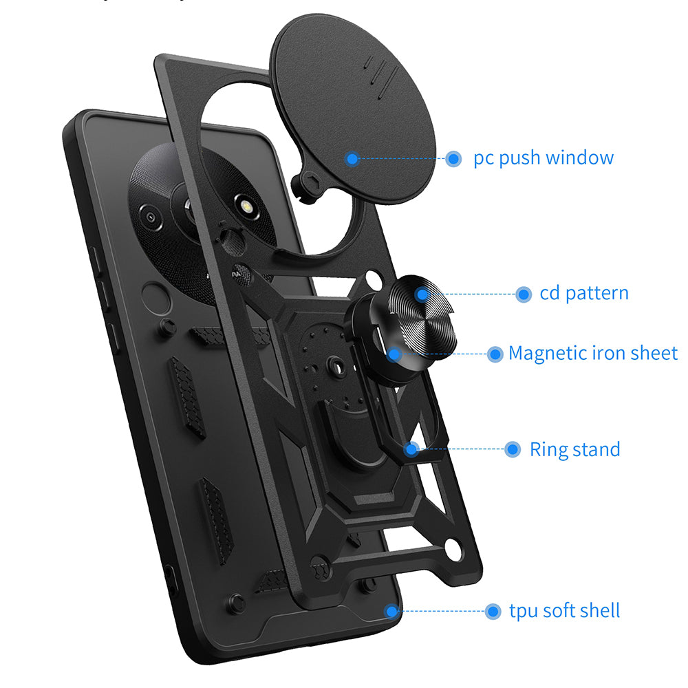 Maska za Xiaomi Redmi A3x / A3, Techsuit, CamShield, Crna