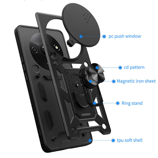 Maska za Xiaomi Redmi A3x / A3, Techsuit, CamShield, Crna