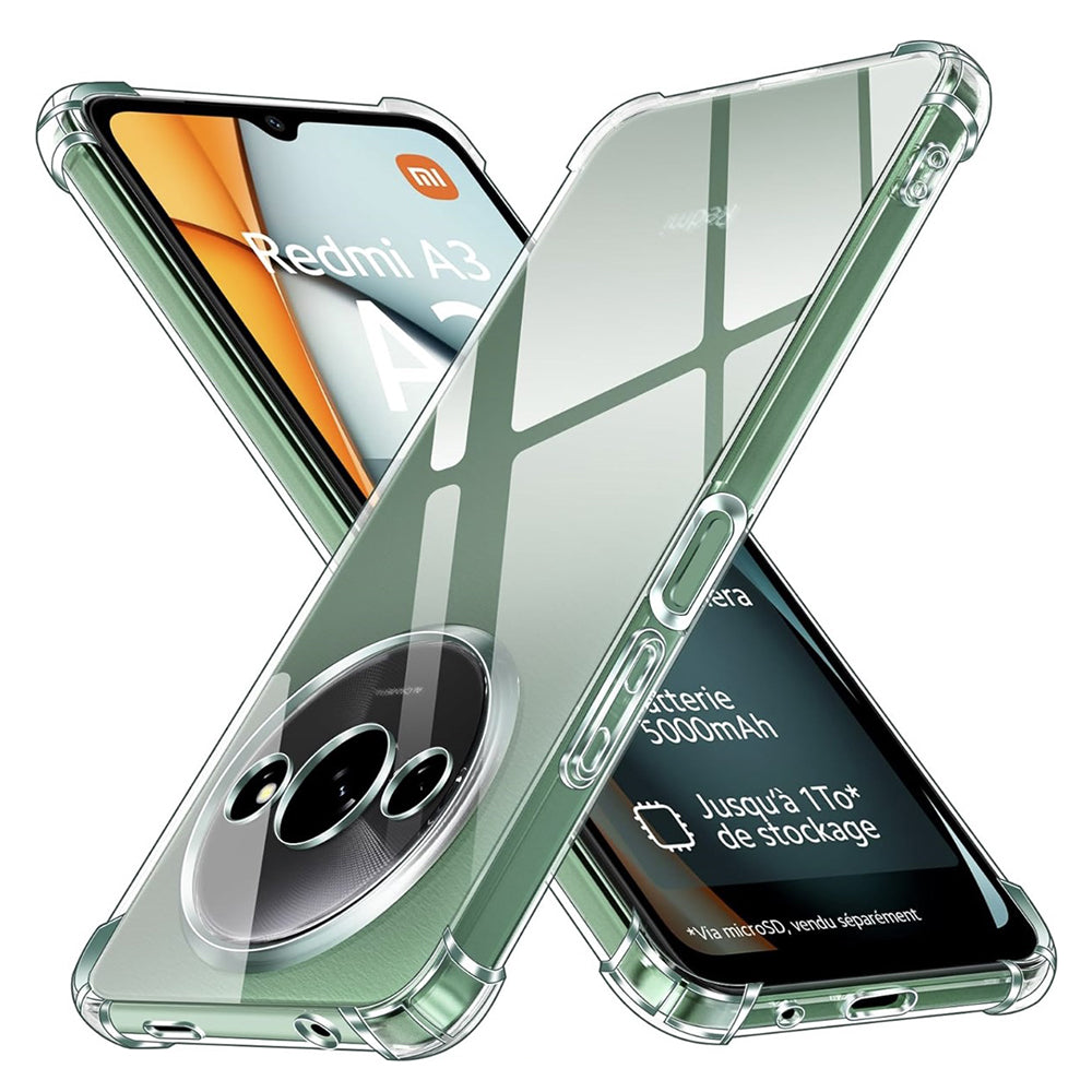 Maska za Xiaomi Redmi A3x / A3, Techsuit, Shockproof Clear, Prozirna