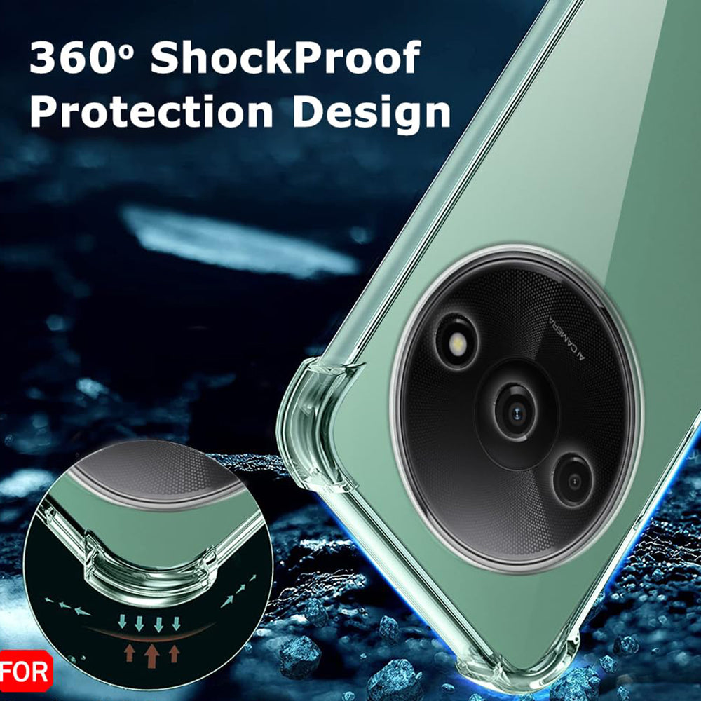 Maska za Xiaomi Redmi A3x / A3, Techsuit, Shockproof Clear, Prozirna