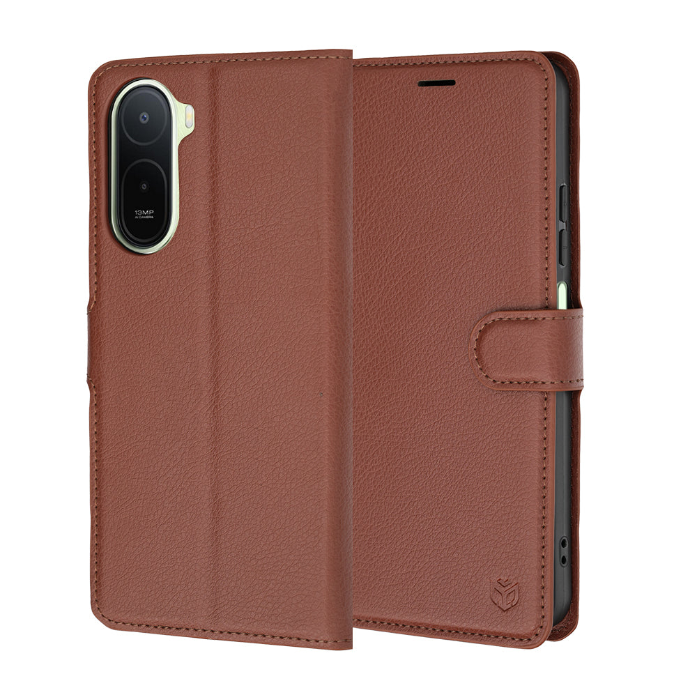 Futrola za Xiaomi Redmi A7 Pro 4G, Techsuit, Kožna Folio, Smeđa
