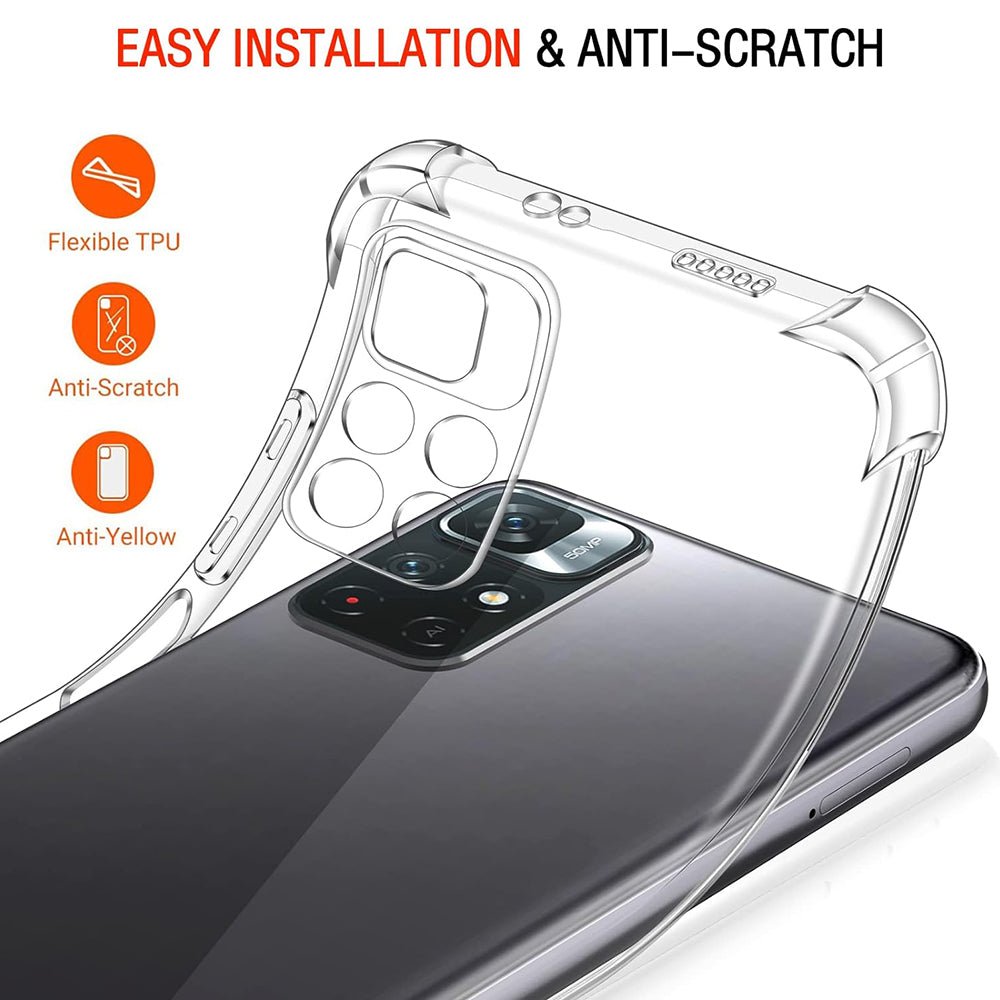 Maska za Xiaomi Redmi Note 11S / Note 11, Techsuit, Shockproof Clear, Prozirna
