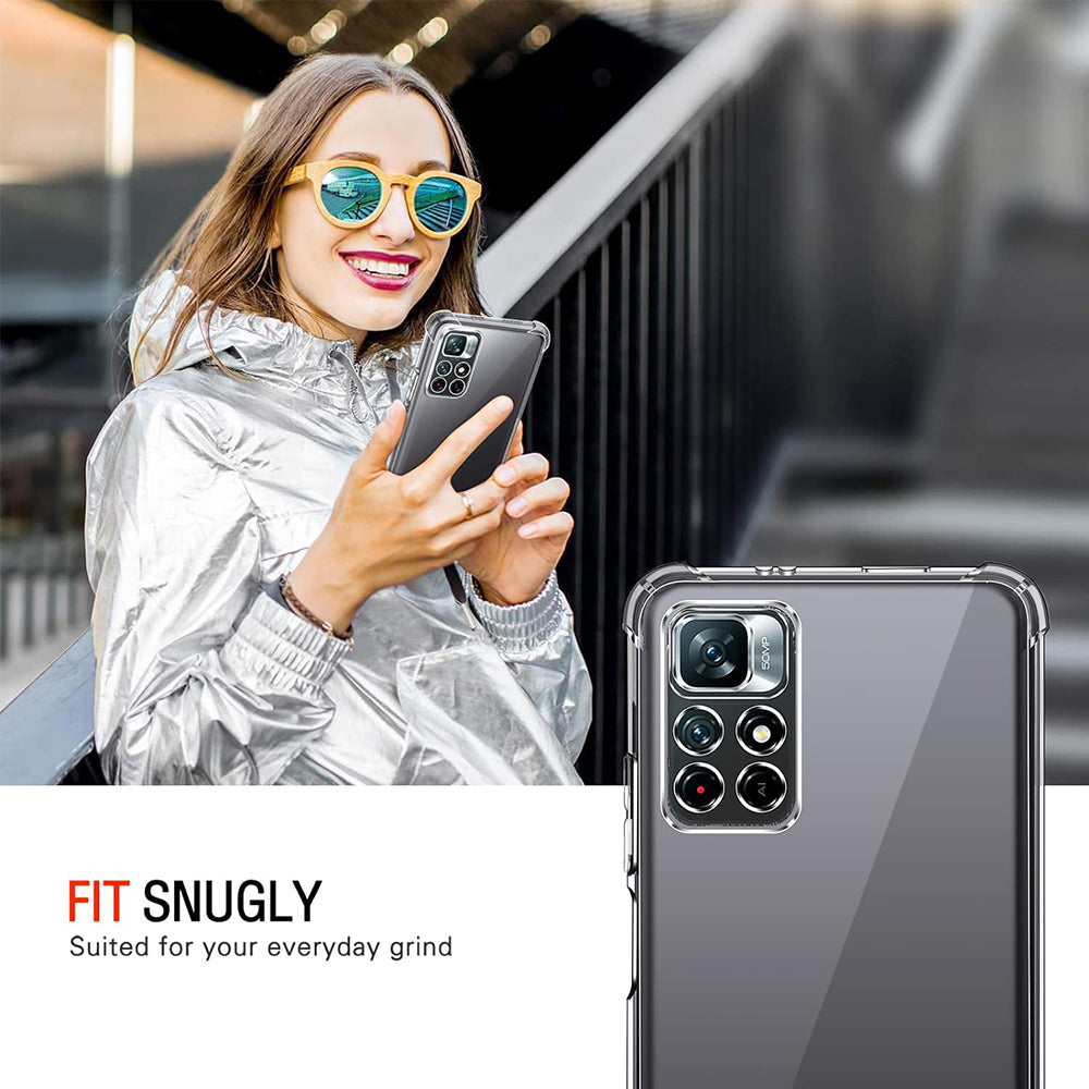 Maska za Xiaomi Redmi Note 11S / Note 11, Techsuit, Shockproof Clear, Prozirna