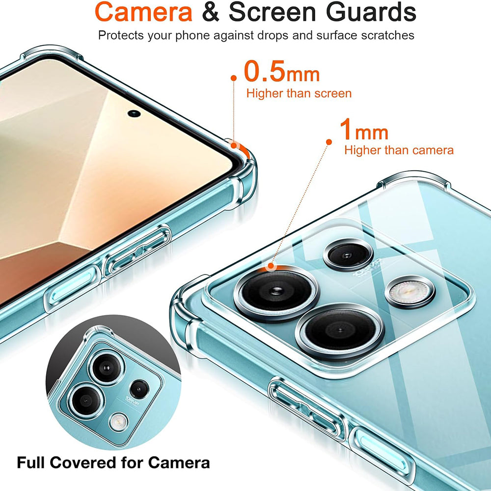 Maska za Xiaomi Redmi Note 13 5G, Techsuit, Otporna na udarce, Prozirna