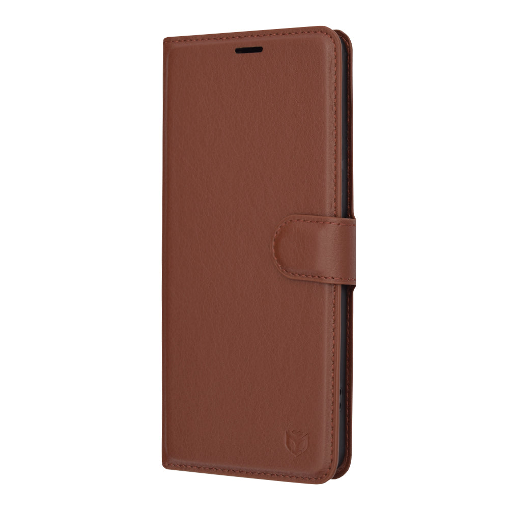 Futrola za Xiaomi Redmi Note 13 Pro+, Techsuit, Kožna Folio, Smeđa