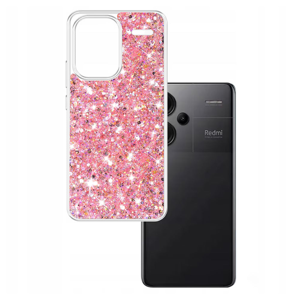 Maska za Xiaomi Redmi Note 13 Pro+, Techsuit, Sparkly Glitter, Roza