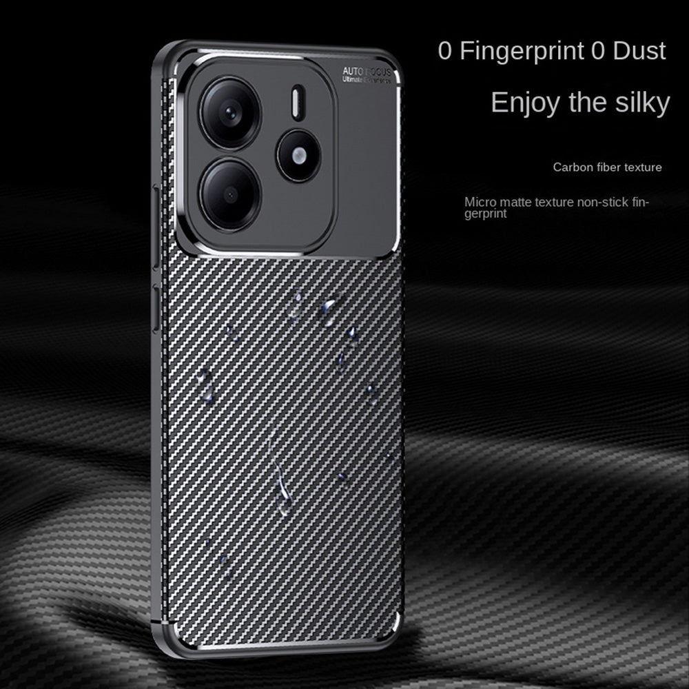 Maska za Xiaomi Redmi Note 14 4G (Regionalna), Techsuit, CarbonFiber, Crna