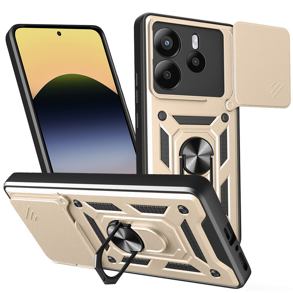 Maska za Xiaomi Redmi Note 14 5G, Techsuit, CamShield, Zlatna