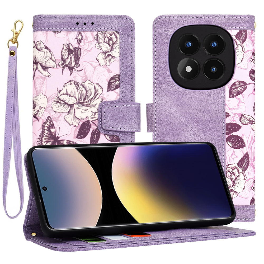 Futrola za Xiaomi Redmi Note 14 Pro 4G, Techsuit, FlipCraft, Ljubičasta