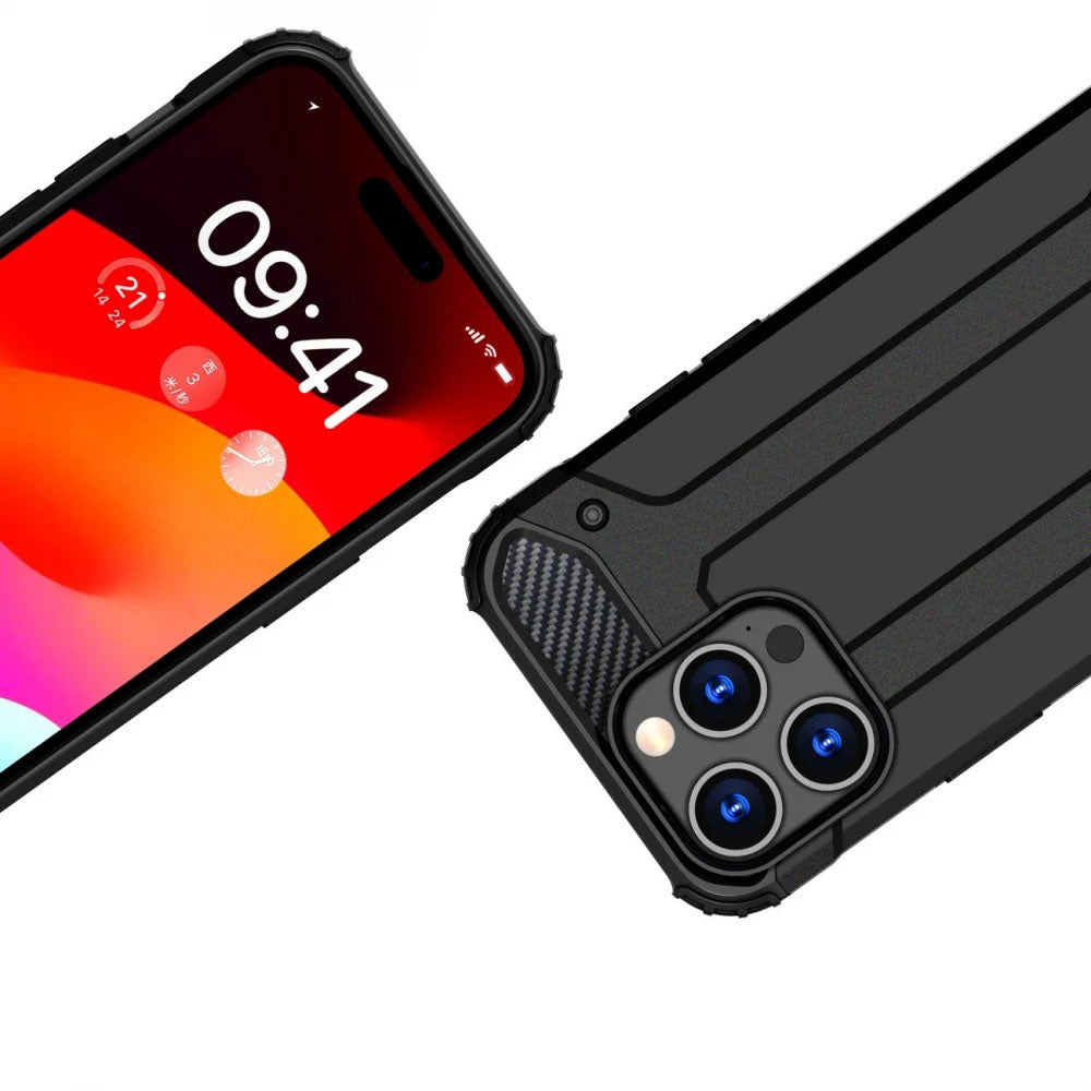 Maska za Xiaomi Redmi Note 14 Pro 4G, Techsuit, Hybrid Armor, Crna