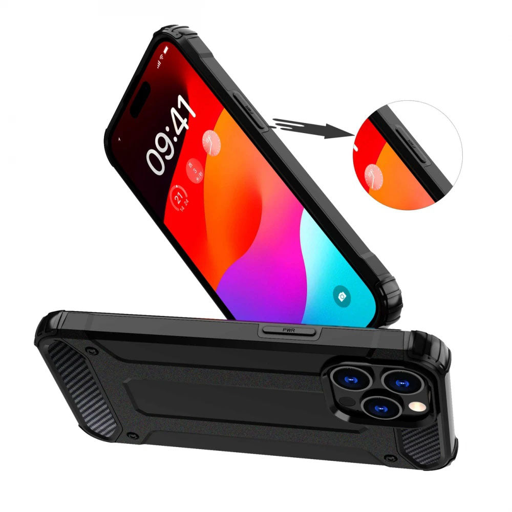 Maska za Xiaomi Redmi Note 14 Pro 4G, Techsuit, Hybrid Armor, Crna