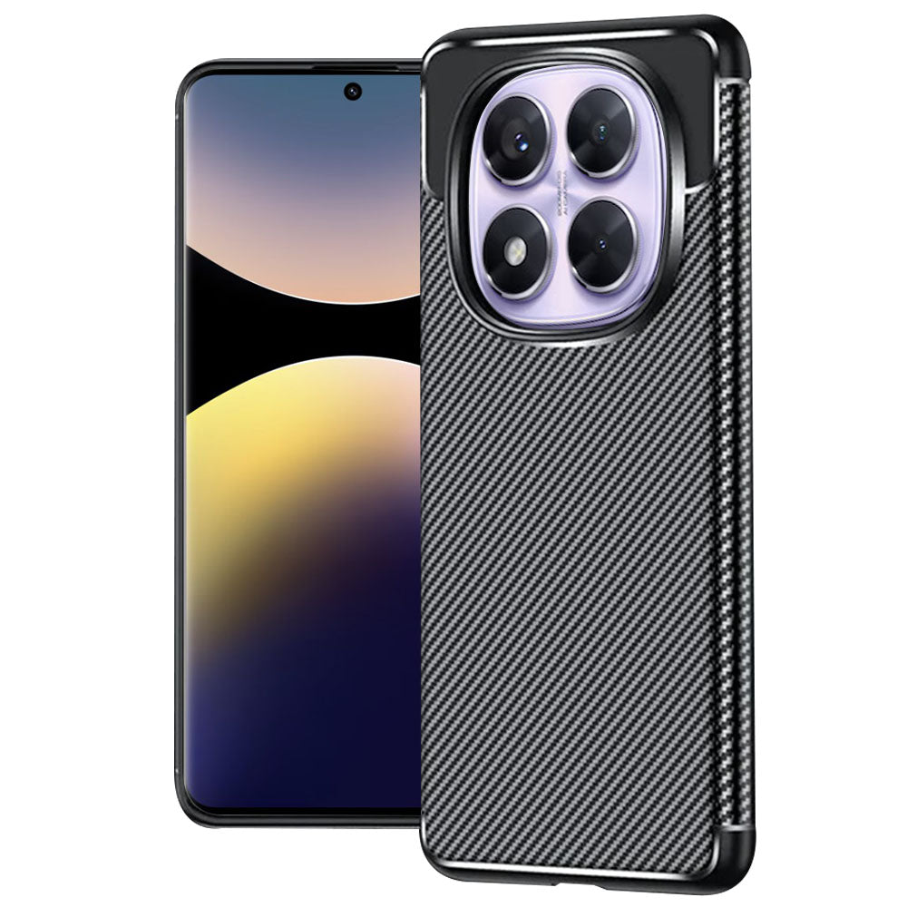 Maska za Xiaomi Redmi Note 14 Pro+ 5G / Note 14 Pro 5G / Poco X7, Techsuit, CarbonFiber, Crna