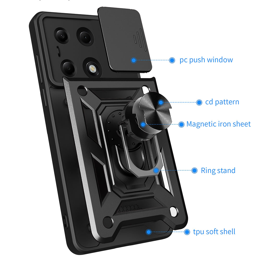 Maska za Xiaomi Redmi Note 14S / Note 13 Pro 4G / Poco M6 Pro 4G, Techsuit, CamShield, Plava