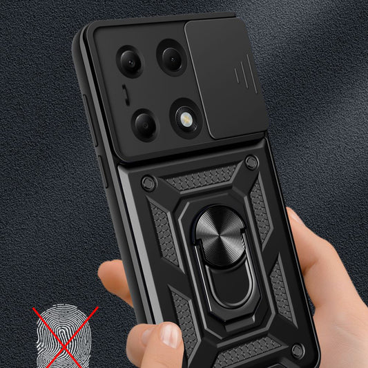 Maska za Xiaomi Redmi Note 14S / Note 13 Pro 4G / Poco M6 Pro 4G, Techsuit, CamShield, Crna