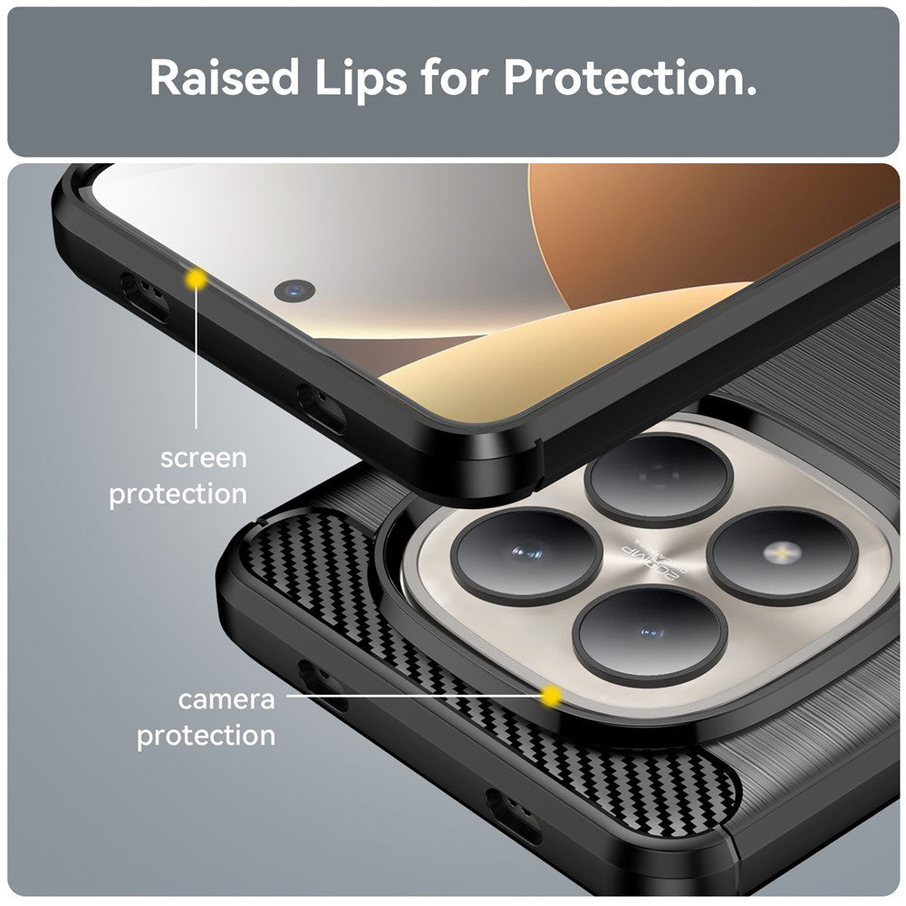 Futrola za Xiaomi Redmi Note 15 Pro 4G, Techsuit, Karbon, Crna