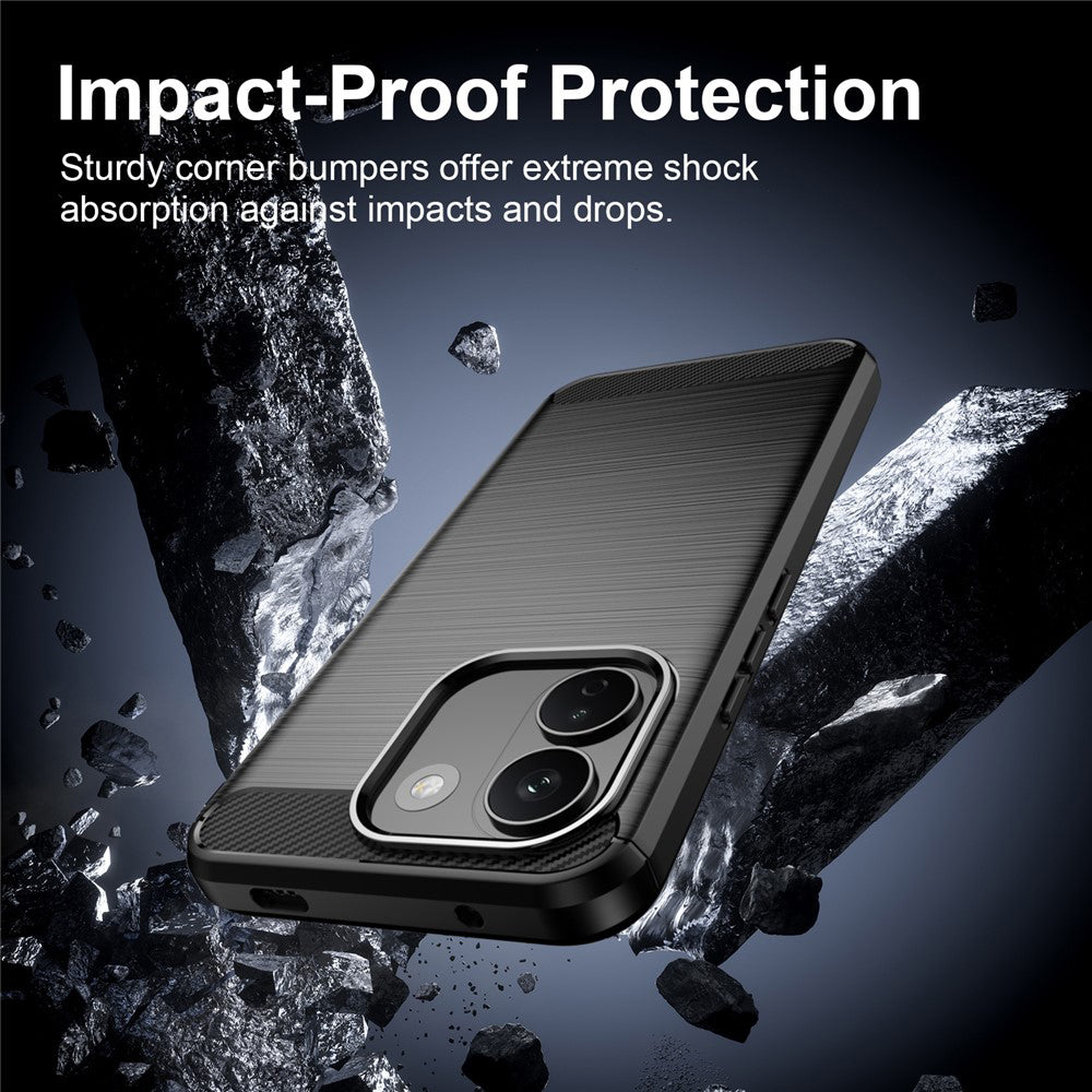 Maska za Xiaomi Redmi Note 17 Pro Max, Techsuit, Karbon, Crna