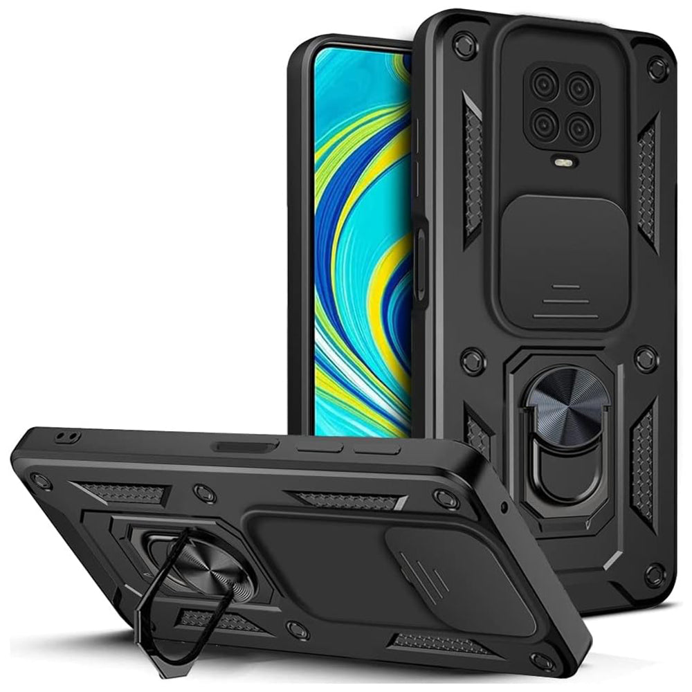 Maska za Xiaomi Redmi Note 9S / Note 9 Pro / Note 9 Pro Max, Techsuit, CamShield, Crna