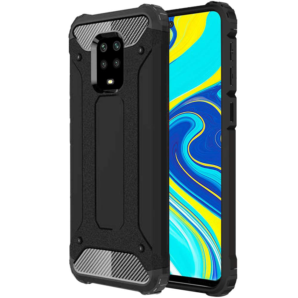 Maska za Xiaomi Redmi Note 9S / Note 9 Pro / Note 9 Pro Max, Techsuit, Hybrid Armor, Crna