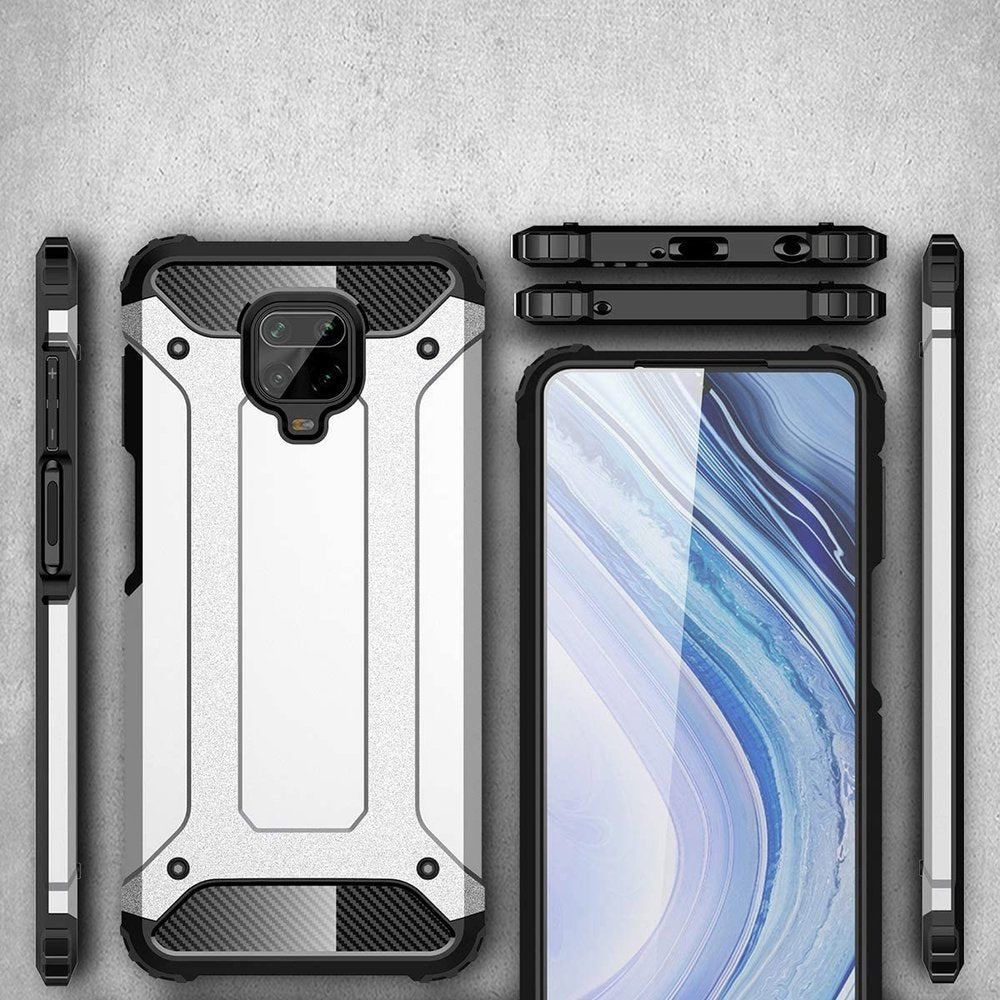 Maska za Xiaomi Redmi Note 9S / Note 9 Pro / Note 9 Pro Max, Techsuit, Hybrid Armor, Crna