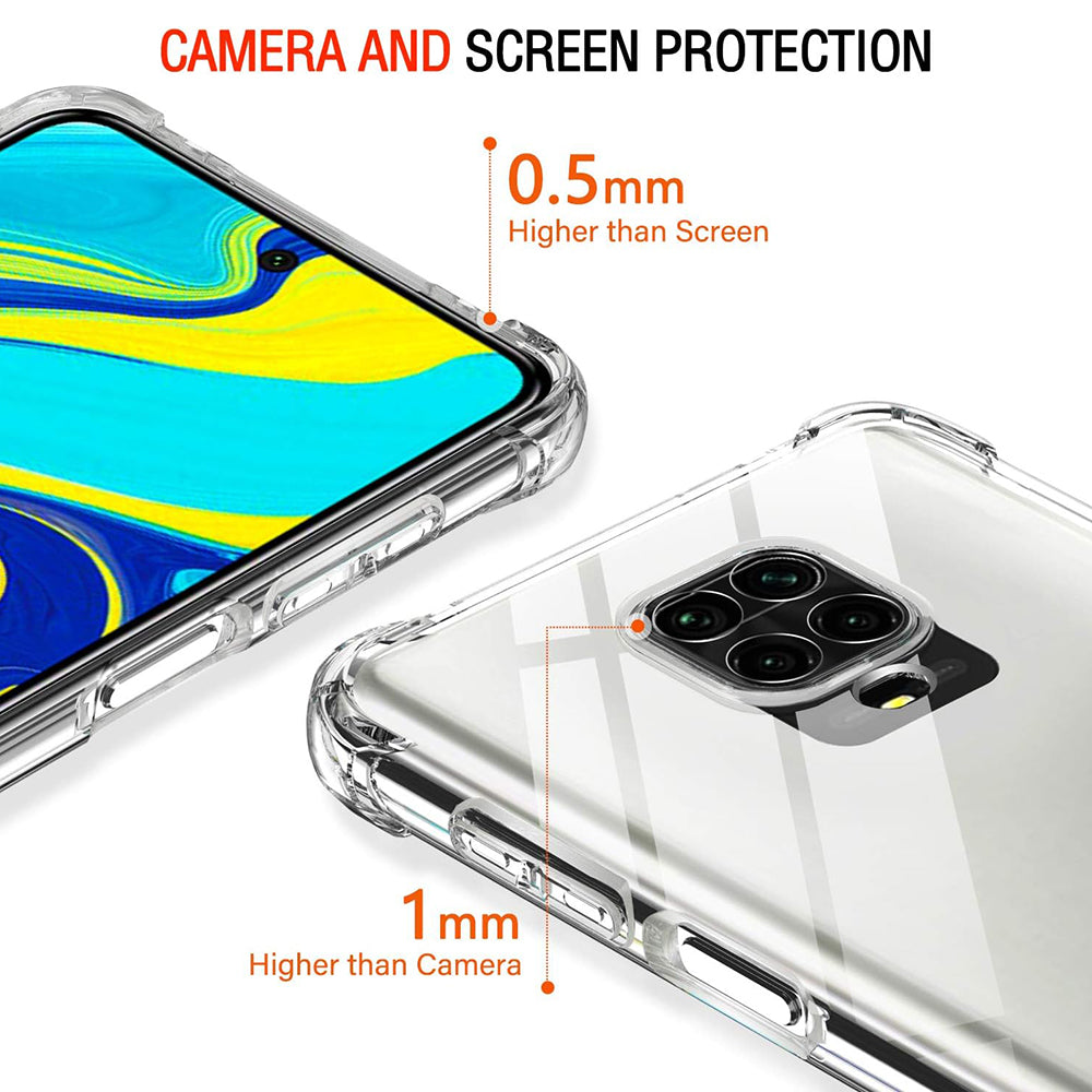 Maska za Xiaomi Redmi Note 9S / Note 9 Pro / Note 9 Pro Max, Techsuit, Shockproof Clear, Prozirna