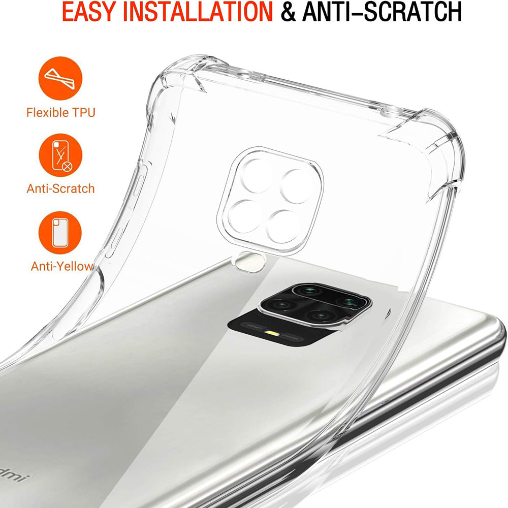 Maska za Xiaomi Redmi Note 9S / Note 9 Pro / Note 9 Pro Max, Techsuit, Shockproof Clear, Prozirna
