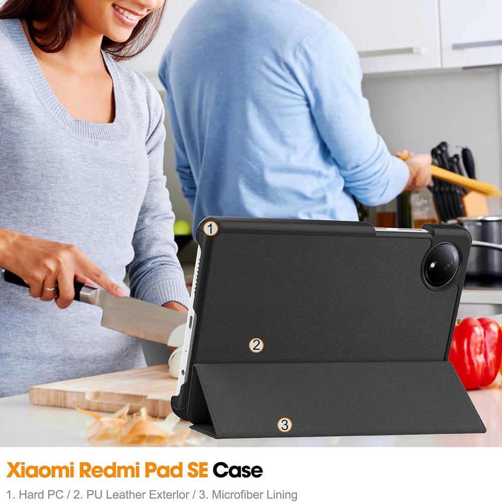 Futrola za Xiaomi Redmi Pad SE 8.7, Techsuit, FoldPro, Crna