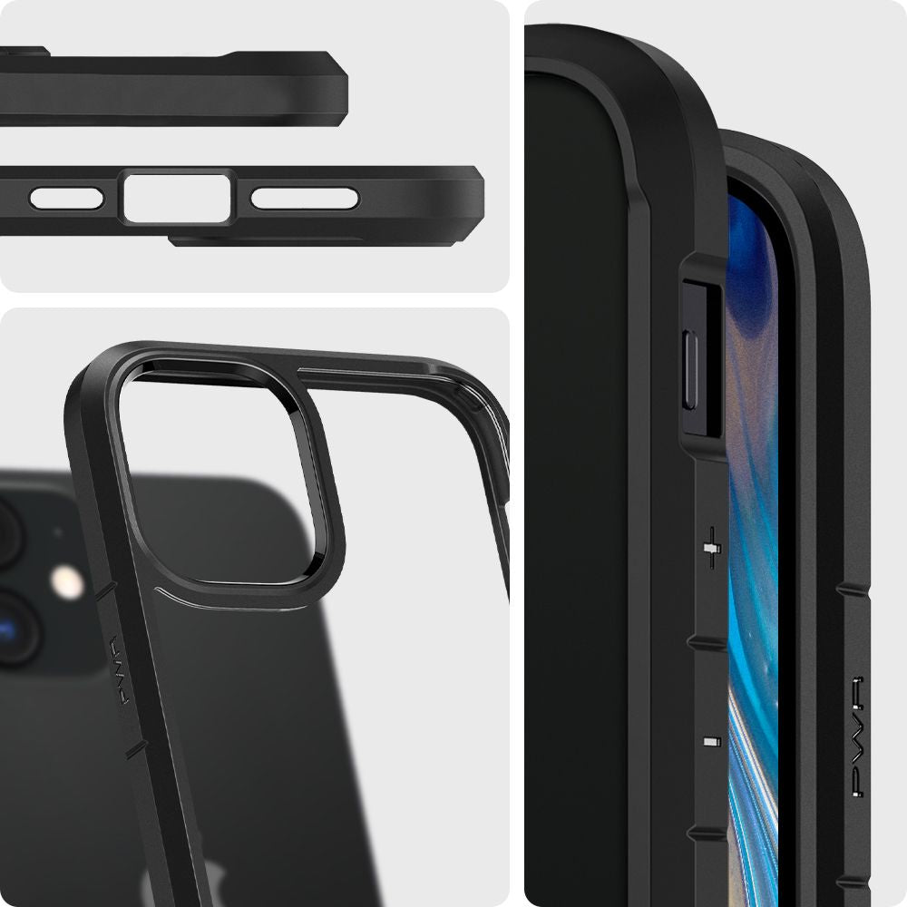 Futrola za Apple iPhone 12 / 12 Pro, Spigen, Ultra Hybrid, Crna ACS01703