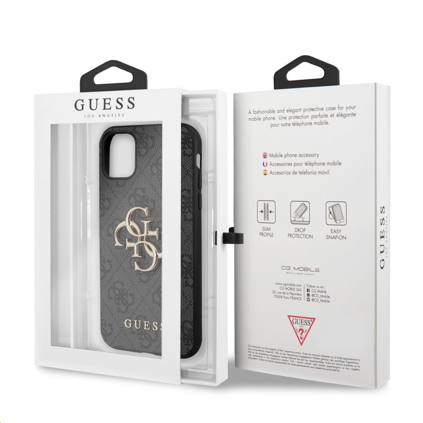 Futrola za Apple iPhone 11, Guess, 4G Metal Logo, Siva