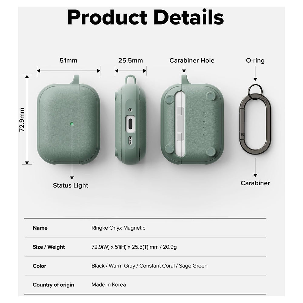 Ringke Onyx Magnetic futrola za Apple AirPods Pro 3, Zelena
