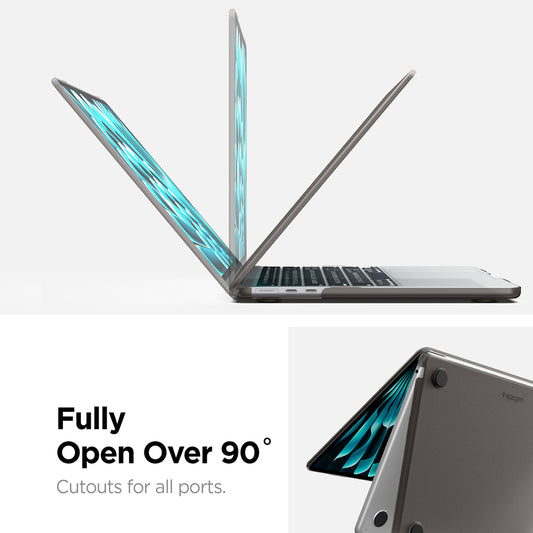 Spigen Airskin futrola za Apple MacBook Air 13 inča (2026) / (2025) / (2024) / (2022), Crna Satinirana ACS11531