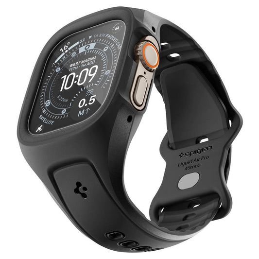 Spigen Liquid Air Pro s zaštitnikom zaslona za Apple Watch Ultra Series, Crna Mat ACS11416