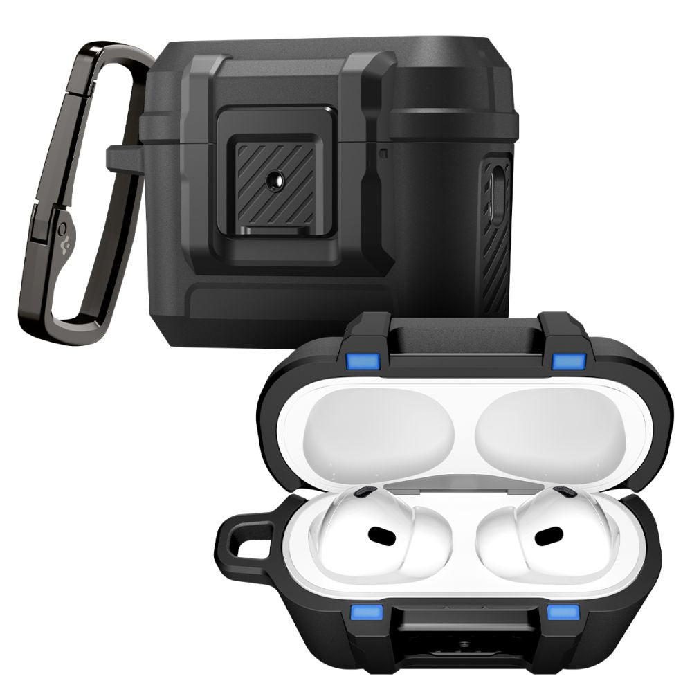 Futrola Spigen Lock Fit za Apple AirPods Pro 3, Mat Crna ACS09825