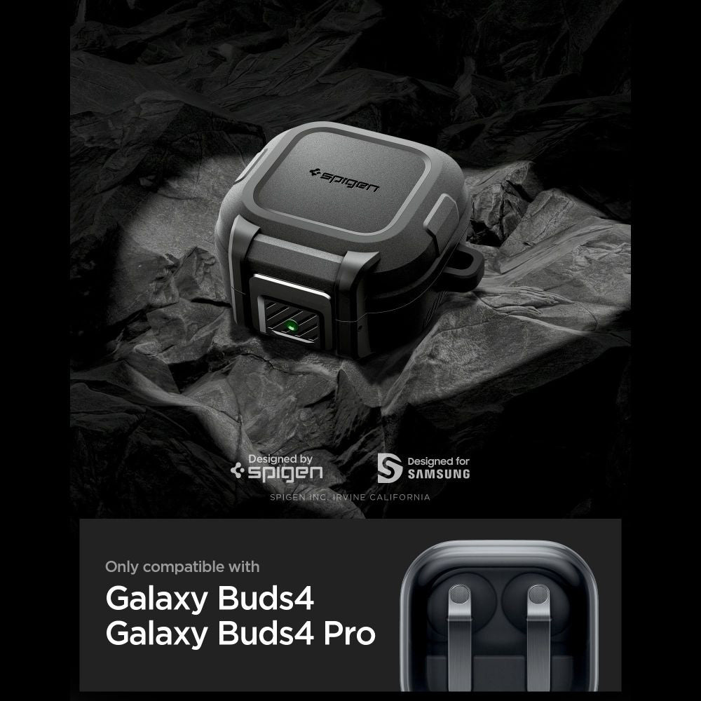 Futrola Spigen Lock Fit za Samsung Galaxy Buds4 / Buds4 Pro, Mat Crna ACS11202
