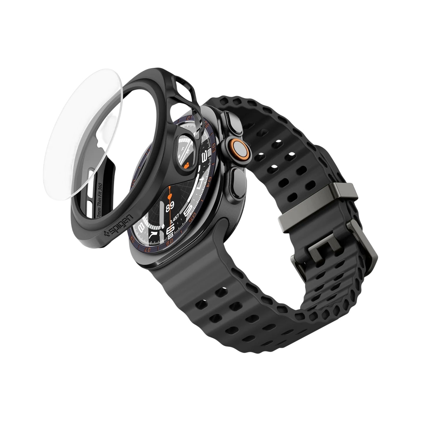 Spigen Thin Fit 360 kućište za Samsung Galaxy Watch Ultra2, Crna ACS11609