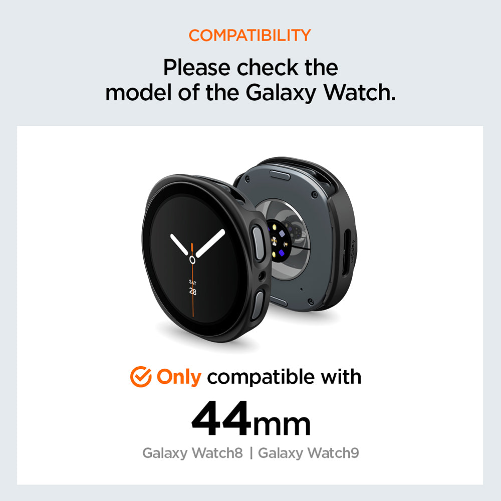 Spigen Thin Fit 360 kućište za Samsung Galaxy Watch9 / Watch8 44mm, Crna ACS11601