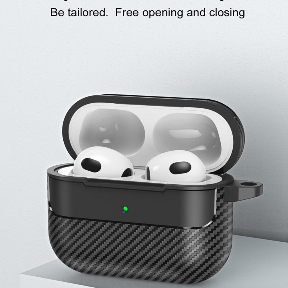 Techsuit CarbonFiber futrola za Apple AirPods 3, Crna
