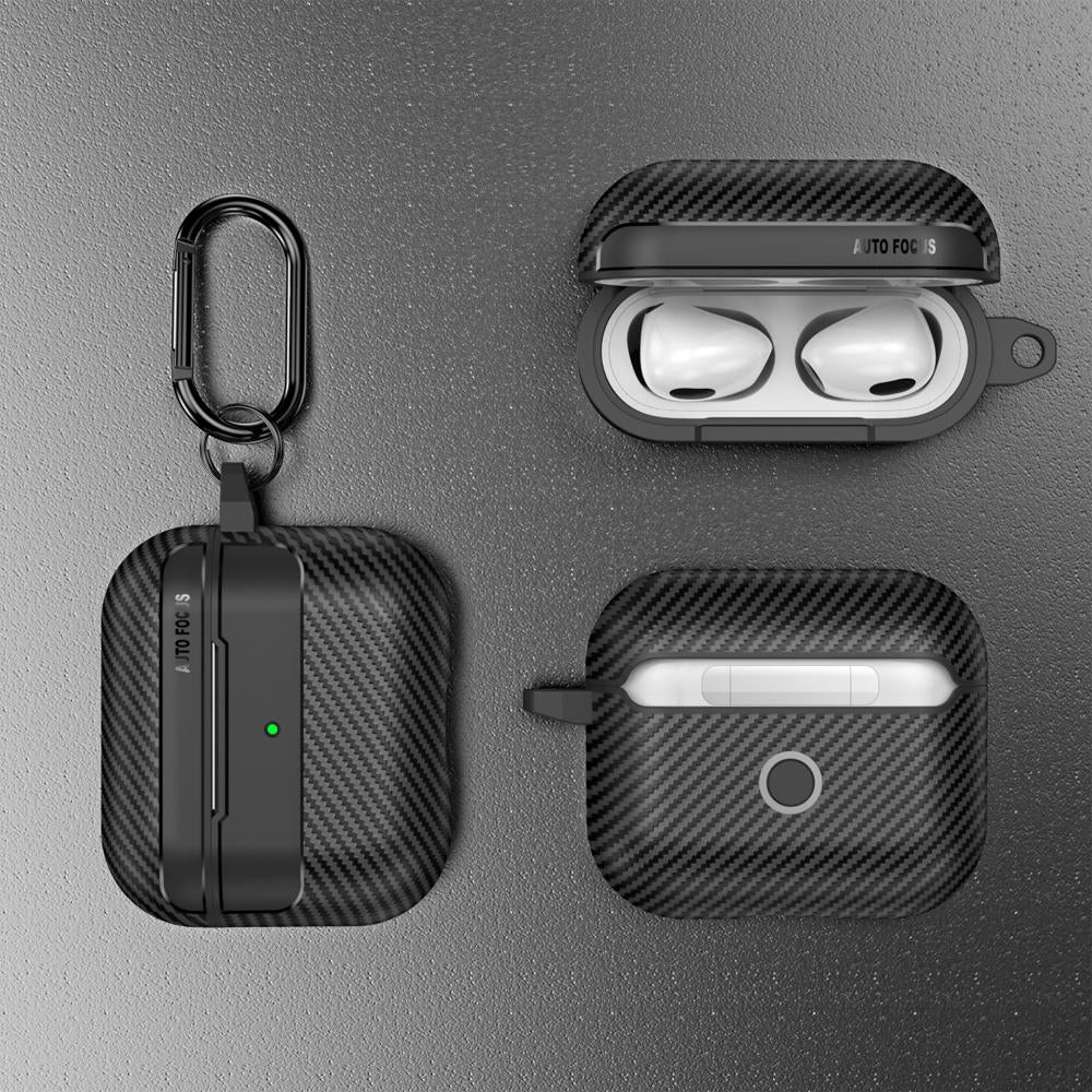 Techsuit CarbonFiber futrola za Apple AirPods 3, Crna