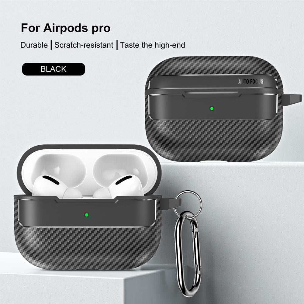Techsuit CarbonFiber futrola za Apple AirPods Pro Series, Crna